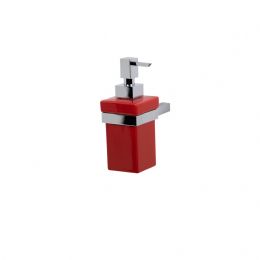 LIQUID SOAP DISPENSER KUBIC - PORTADISPENSER IN CERAMICA ROSSO KUBIC K932R