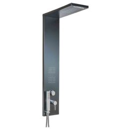 SHOWER PANEL TREND - Trend acciaio alluminio finitura nero opaco
