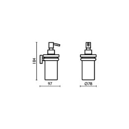 Porta sapone liquido in ceramica Tecno - TE128 cromo 51