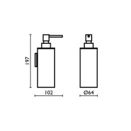 Porta sapone liquido Maxima - MX127 acciaio inox spazzolato 74