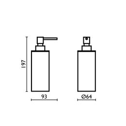 Porta sapone liquido d'appoggio Maxima - MX727 acciaio inox spazzolato 74