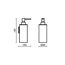 Porta sapone liquido Forte - FR127 acciaio inox spazzolato 74