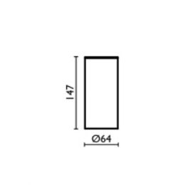 Bicchiere d'appoggio Forte - FR745 acciaio inox spazzolato 74