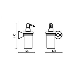 Porta sapone liquido Antica - AN128 cromo 51