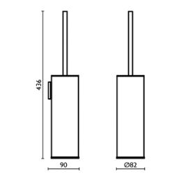 Porta scopino in ottone Optima - OM220 cromo 21