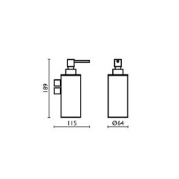 Porta sapone liquido in acciaio inox Tecnohotel inox - TX128 acciaio inox spazzolato 74