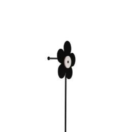 Piantana “FIORE” con porta carta M’AMA - Piantana “FIORE” con porta carta M’AMA Nero opaco