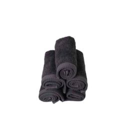 Salviette di cortesia (kit 5 pz) in puro cotone spugna 500gr - Salviette di cortesia (kit 5 pz) in puro cotone spugna 500gr grigio scuro
