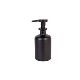 Dosatore sapone liquido (500ml ) in vetro NERO OPACO - Dosatore sapone liquido (500ml ) in vetro NERO OPACO - pompetta in ottone verniciato NERO OPACO