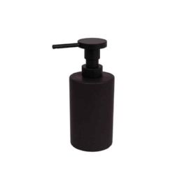 Dosatore ceramica tondo in appoggio NERO OPACO - Dosatore ceramica tondo in appoggio NERO OPACO - pompetta in ottone NERO OPACO