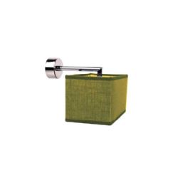 Applique QUADRO con paralume in TESSUTO (colori disponibili paralume: beige - grigio - tortora - verde) - Applique QUADRO con paralume in TESSUTO Verde
