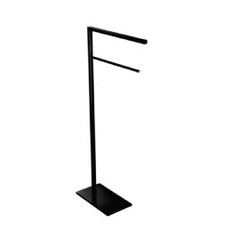 Piantana 2 porta salviette serie Minimal - Piantana 2 porta salviette serie Minimal nero cromo