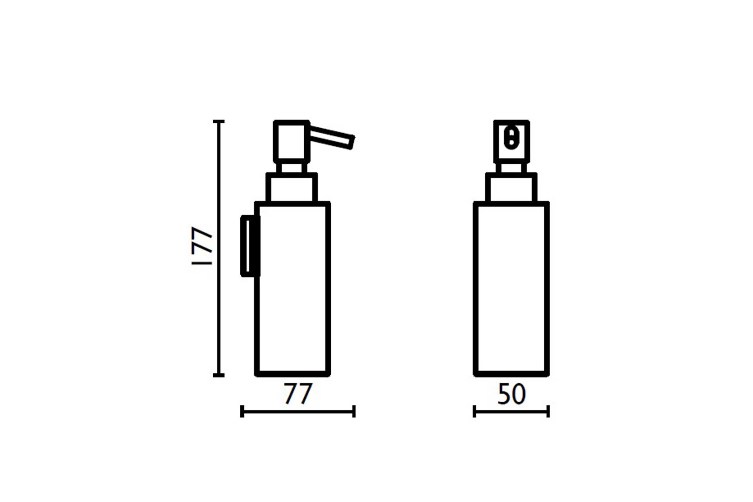 Liquid soap dispenser made of brass QU 127 - QU 127 cromo 51