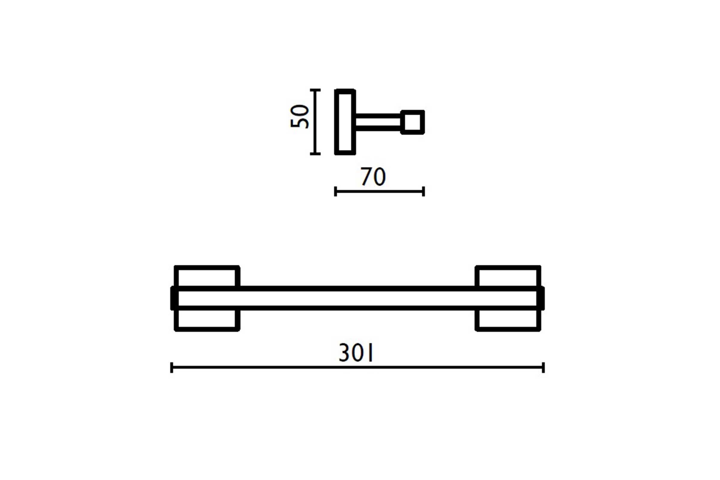 Towel rail 30 cm QU 210 - QU 210 cromo 51