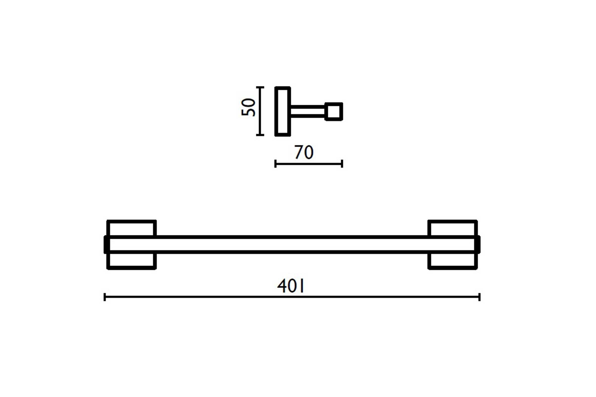 Towel rail 40 cm. QU 211 - QU 211 cromo 51