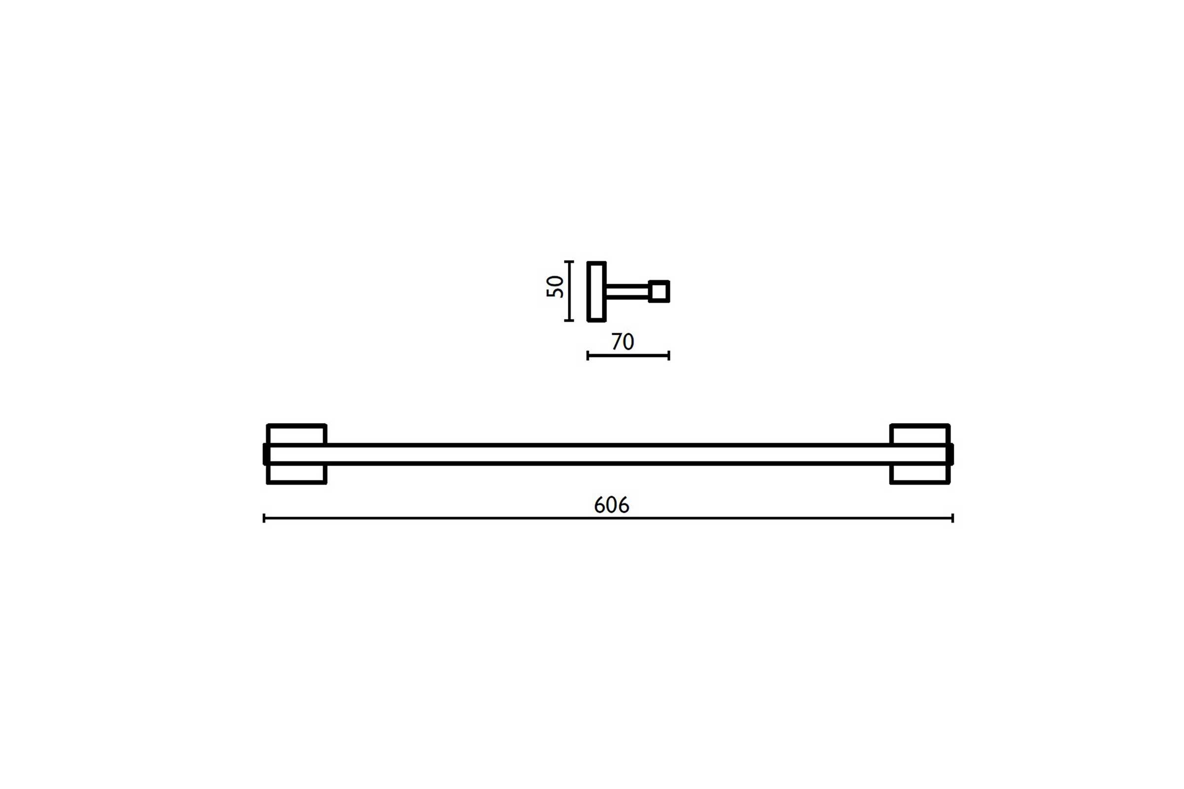 Towel rail 60 cm. QU 212 - QU 212 cromo 51