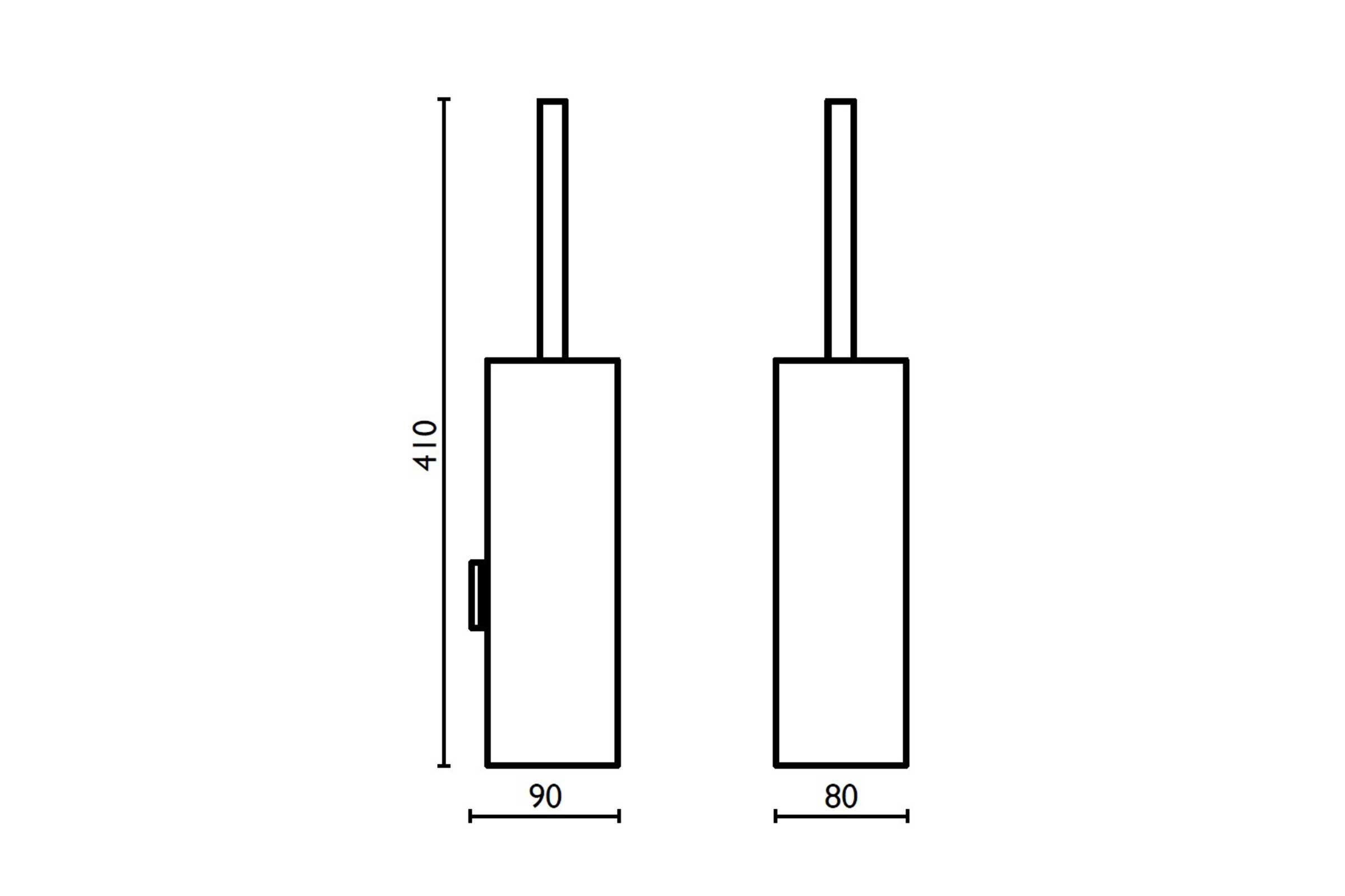 Toilet brush holder in brass QU 221 - QU 221 cromo 51