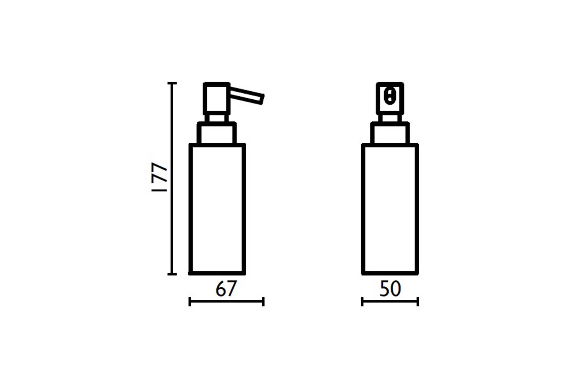 Porta sapone liquido d’appoggio Quattro - QU 727 cromo 51