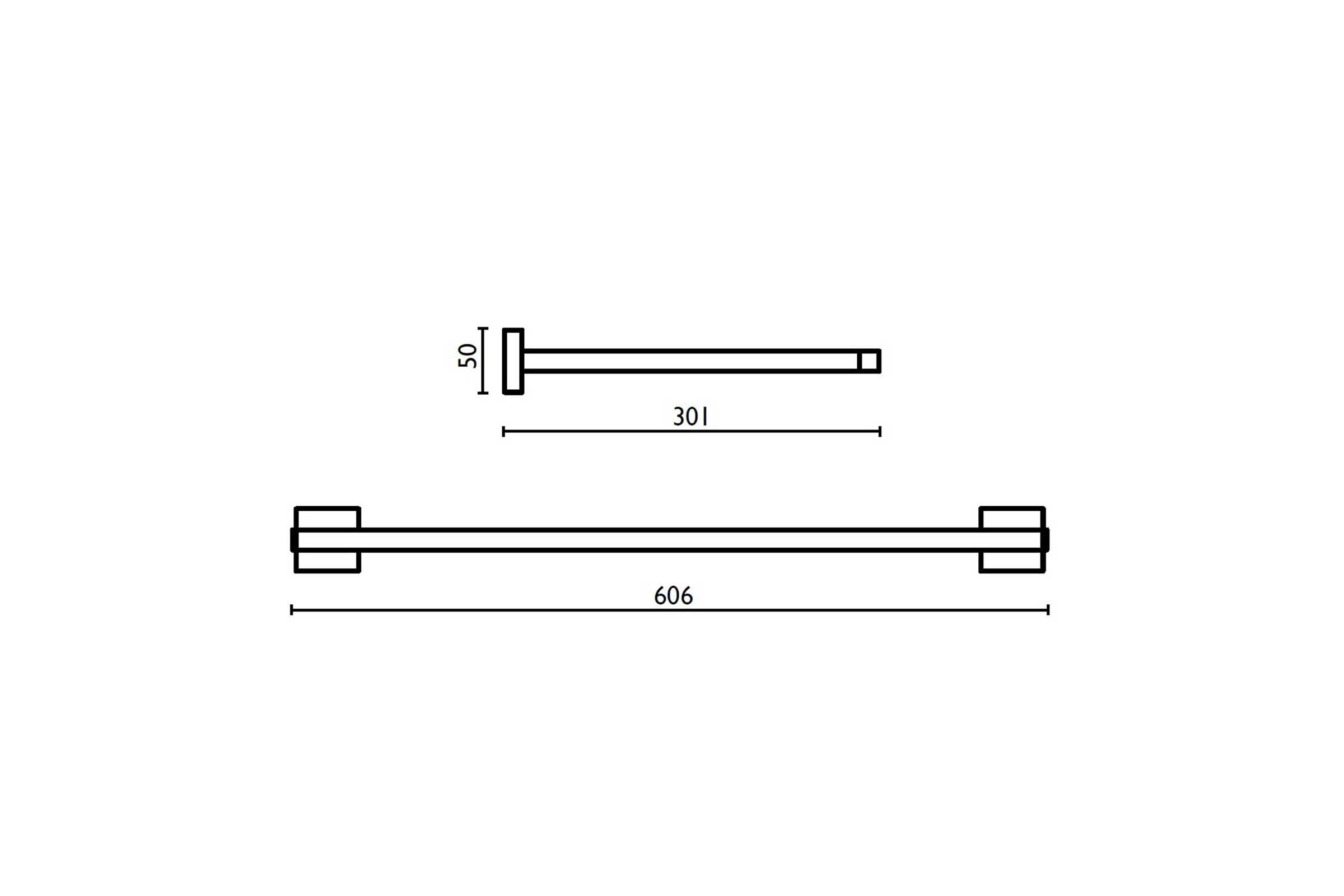 Towel rack 60 cm. QU 813 - QU 813 cromo 51