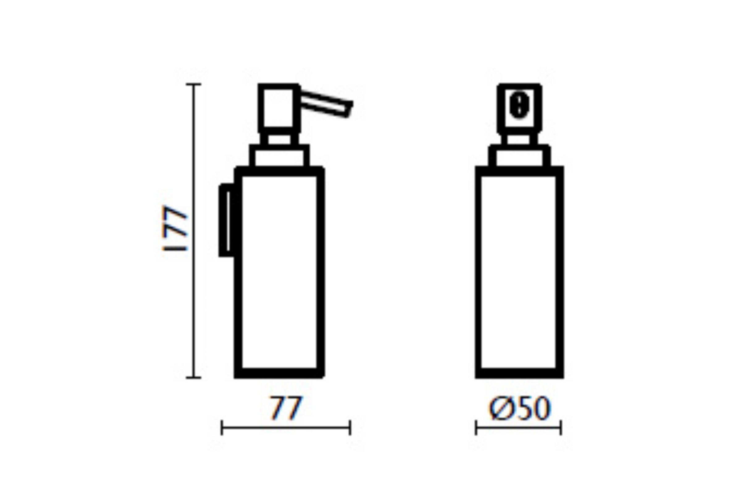 Liquid soap dispenser holder in brass AM 127 - AM 127 cromo 51