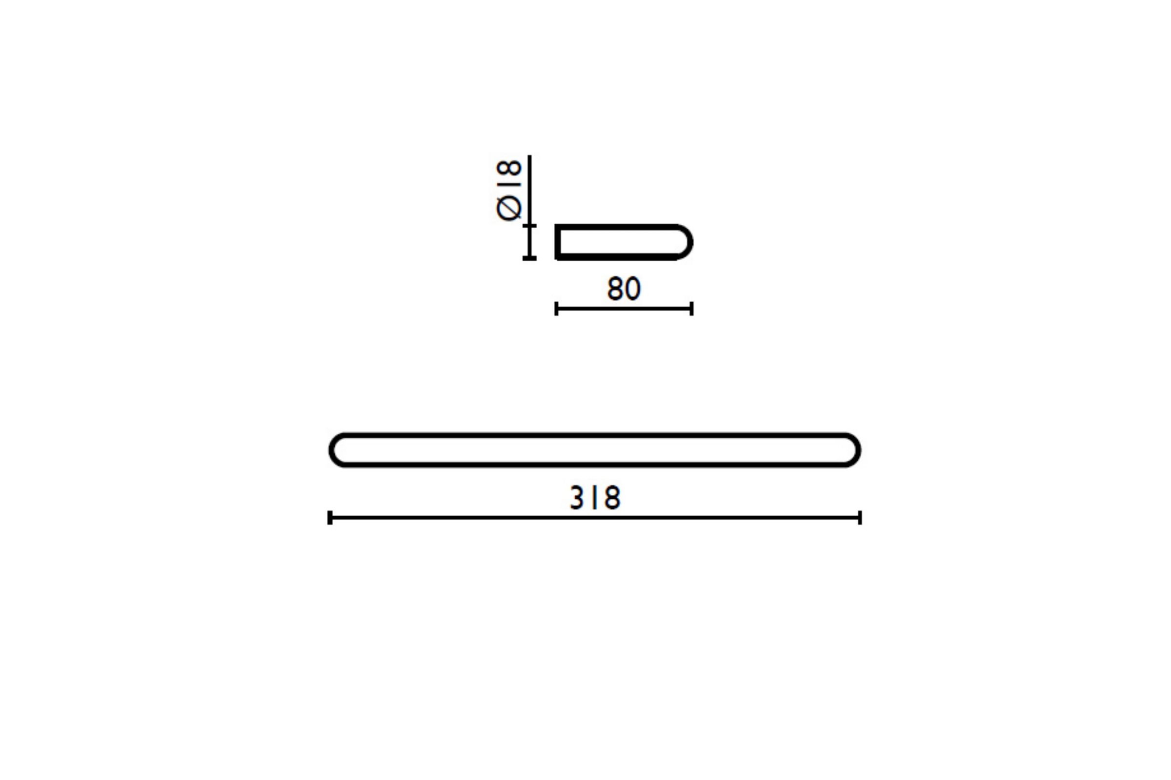 Towel rail 40 cm. AM 211 - AM 211 Chrome 51