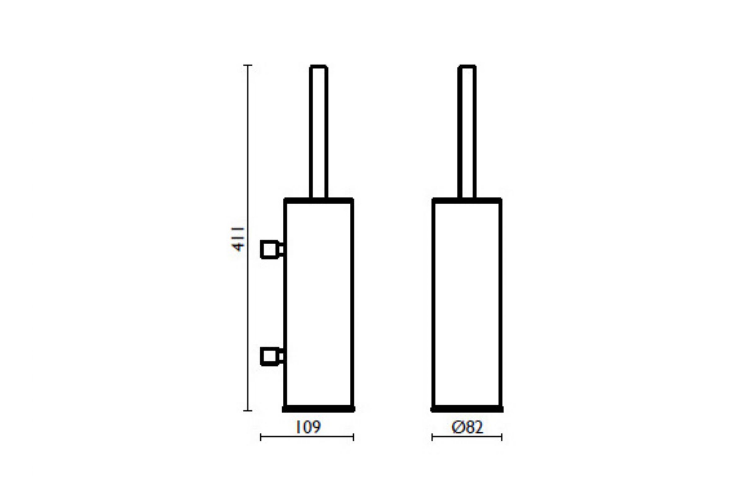 Toilet brush holder in brass AM 221 - AM 221 Chrome 51