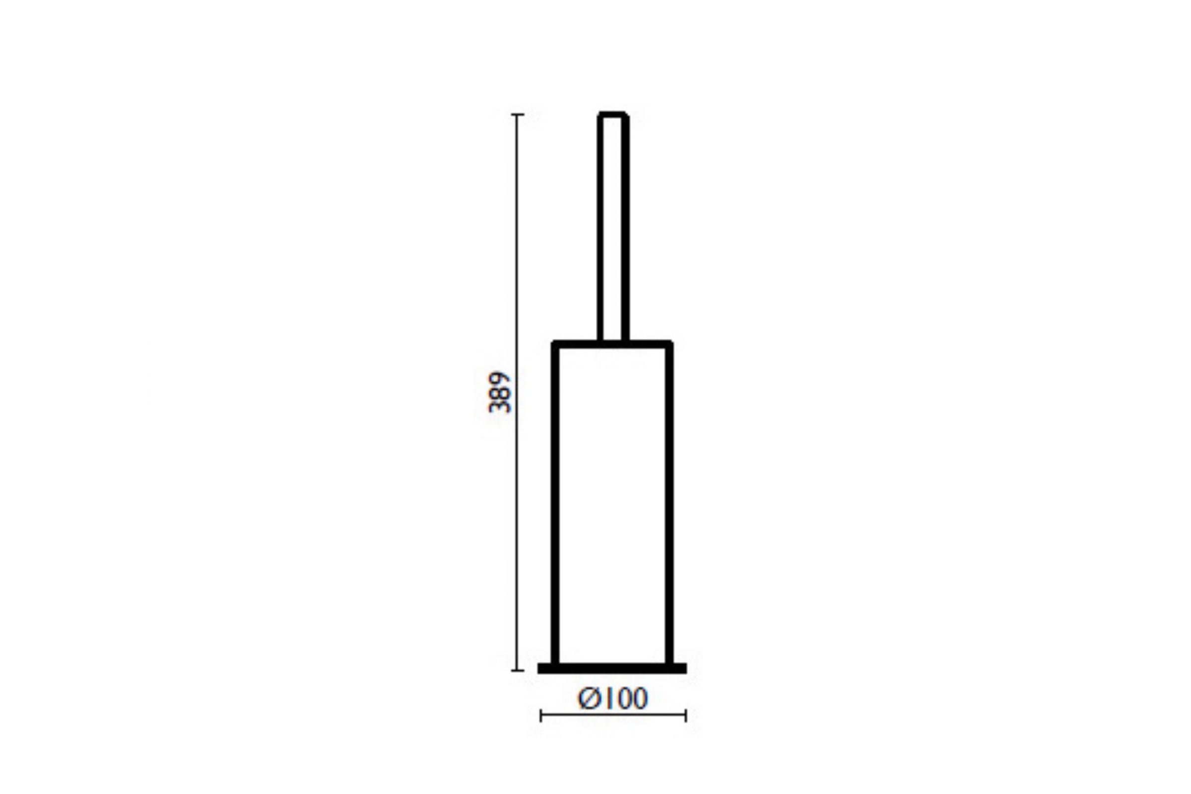 Standing toilet brush holder in brass AM 253 - AM 253 Chrome 51