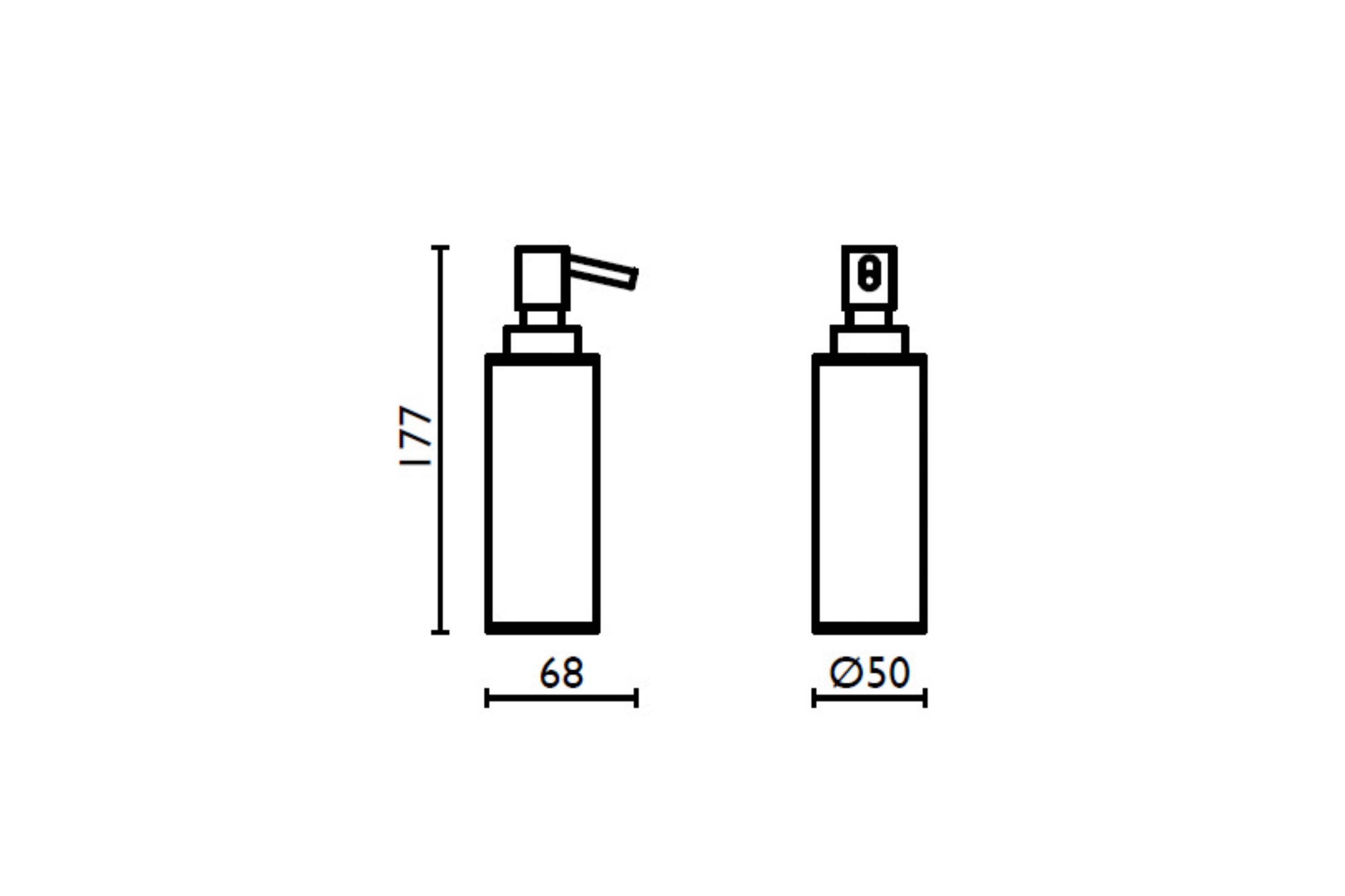 Standing liquid soap dispenser holder in brass AM 727 - AM 727 Chrome 51