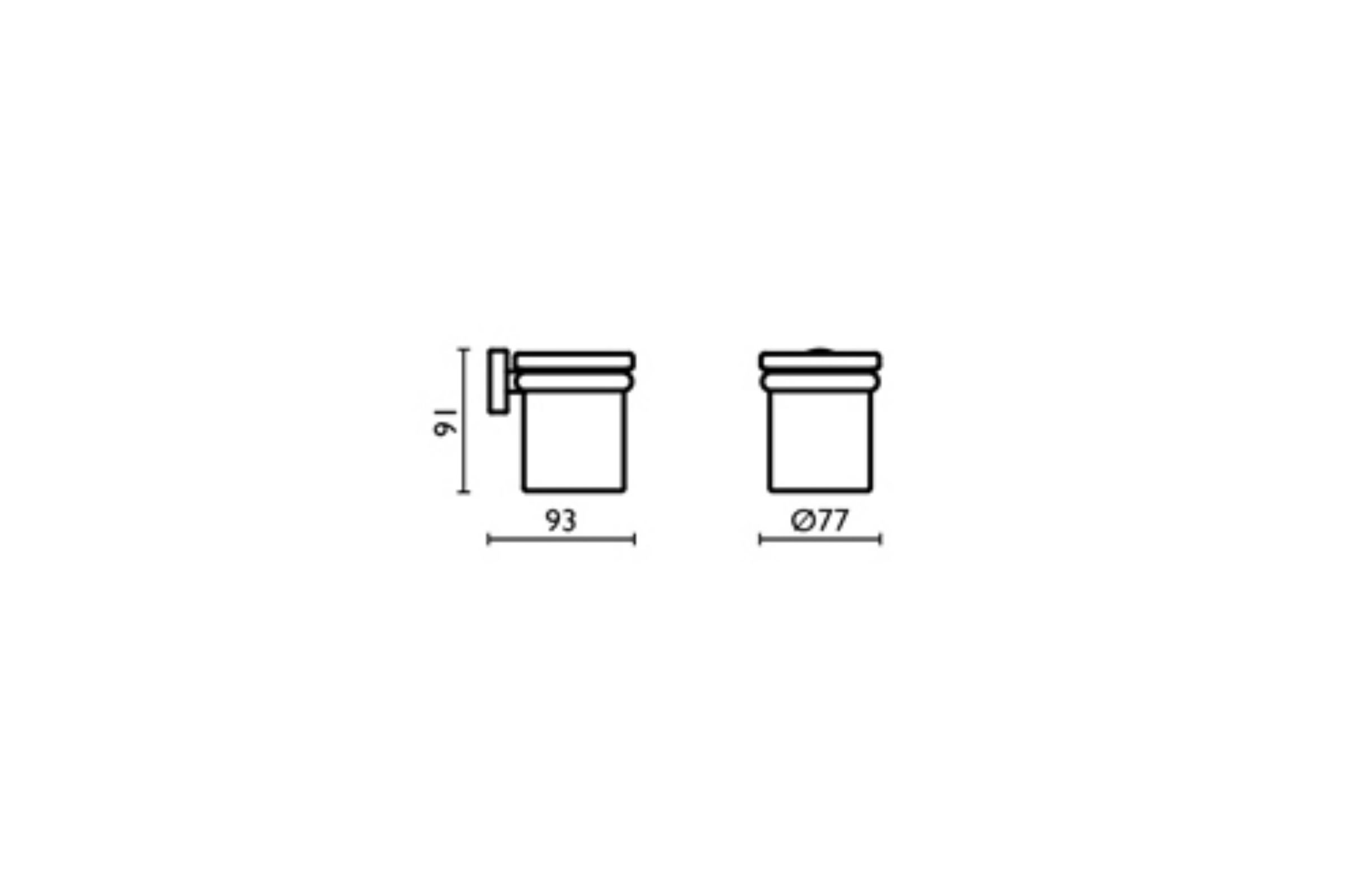 Tumbler holder in satin glass TE 143 - TE 143 Chrome 51