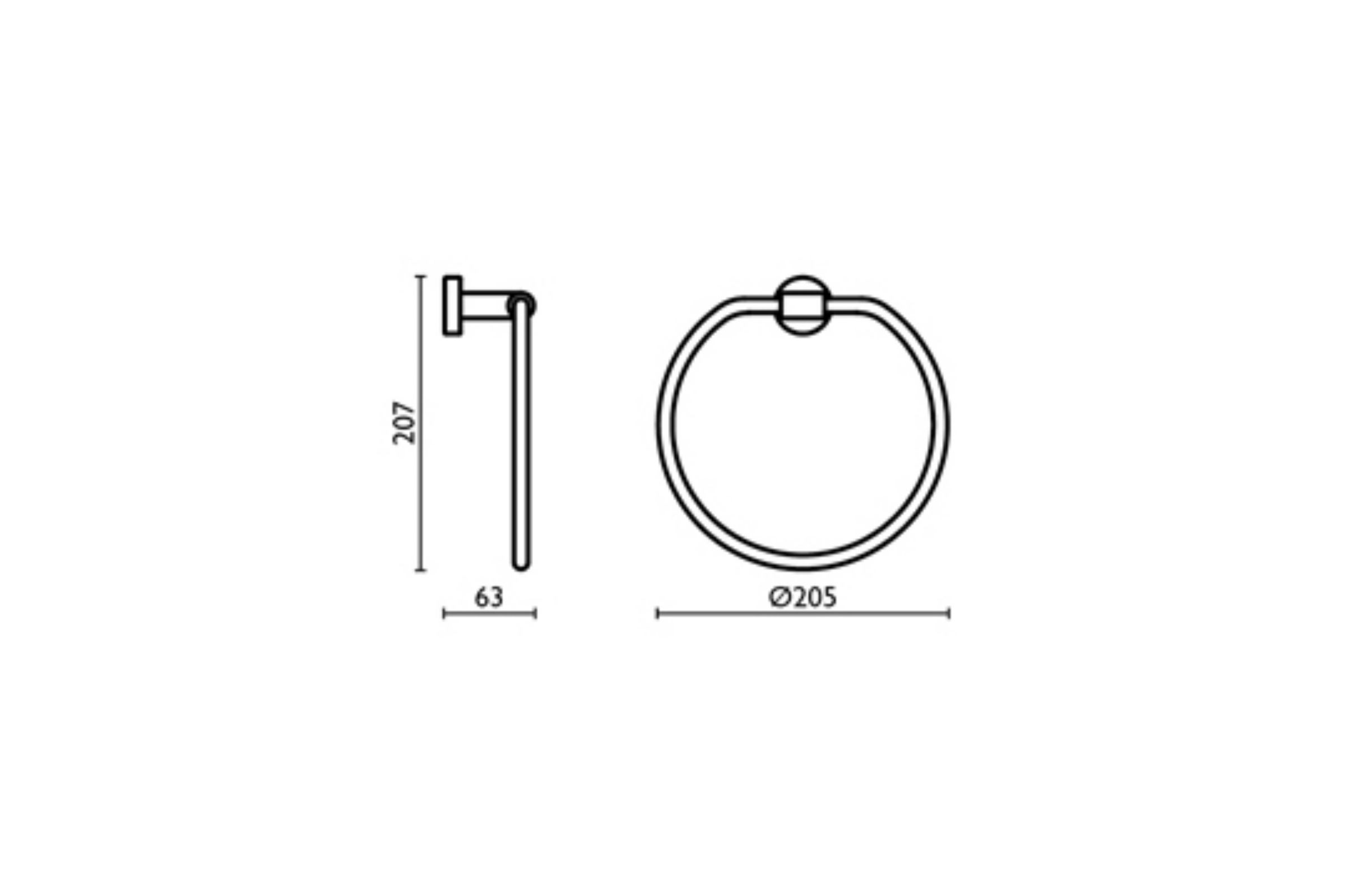 Porta salvietta ad anello Tecno - TE 207 Cromo 51
