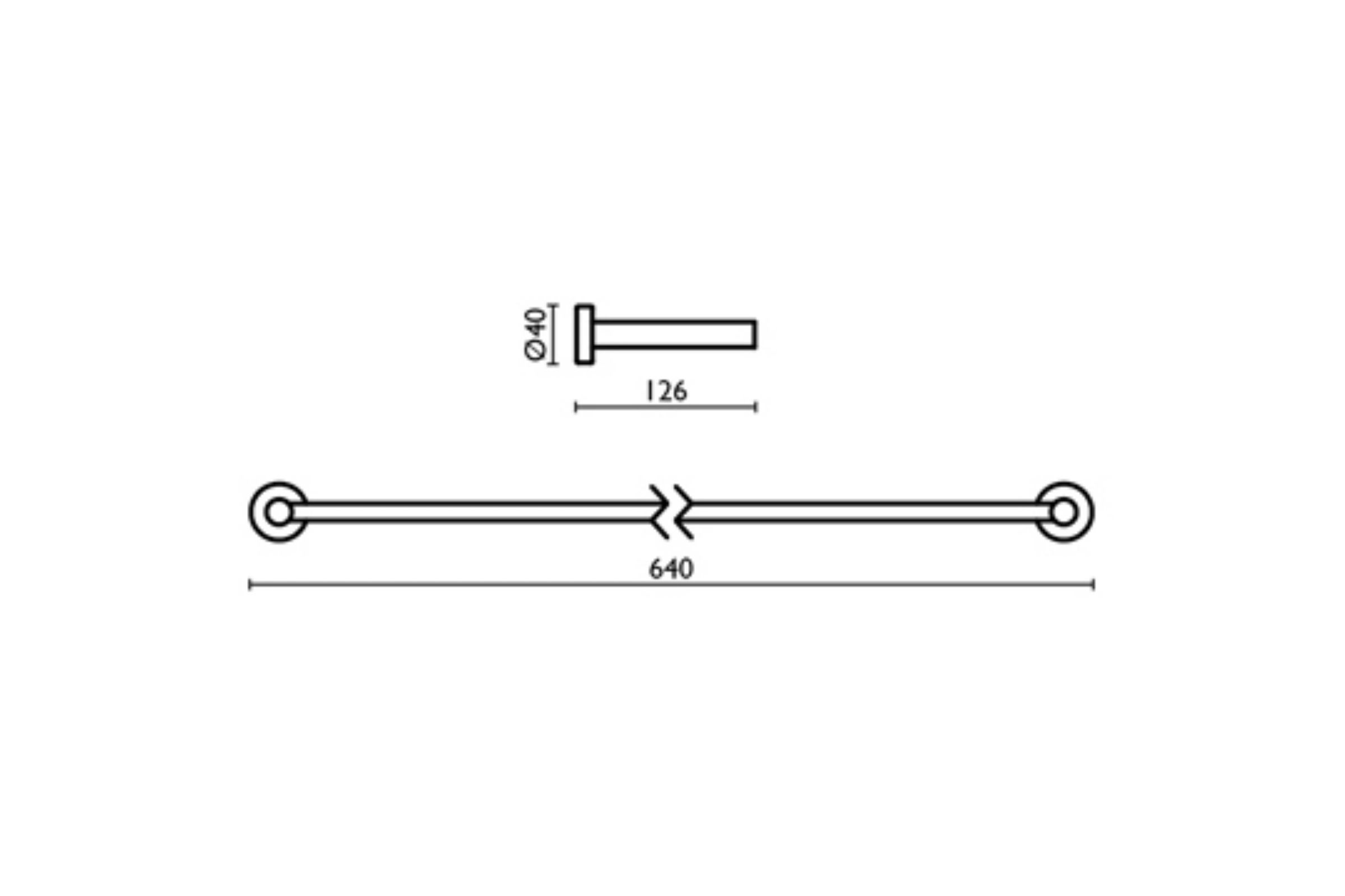 Towel rail 60 cm. TE 212 - TE 212 Chrome 51