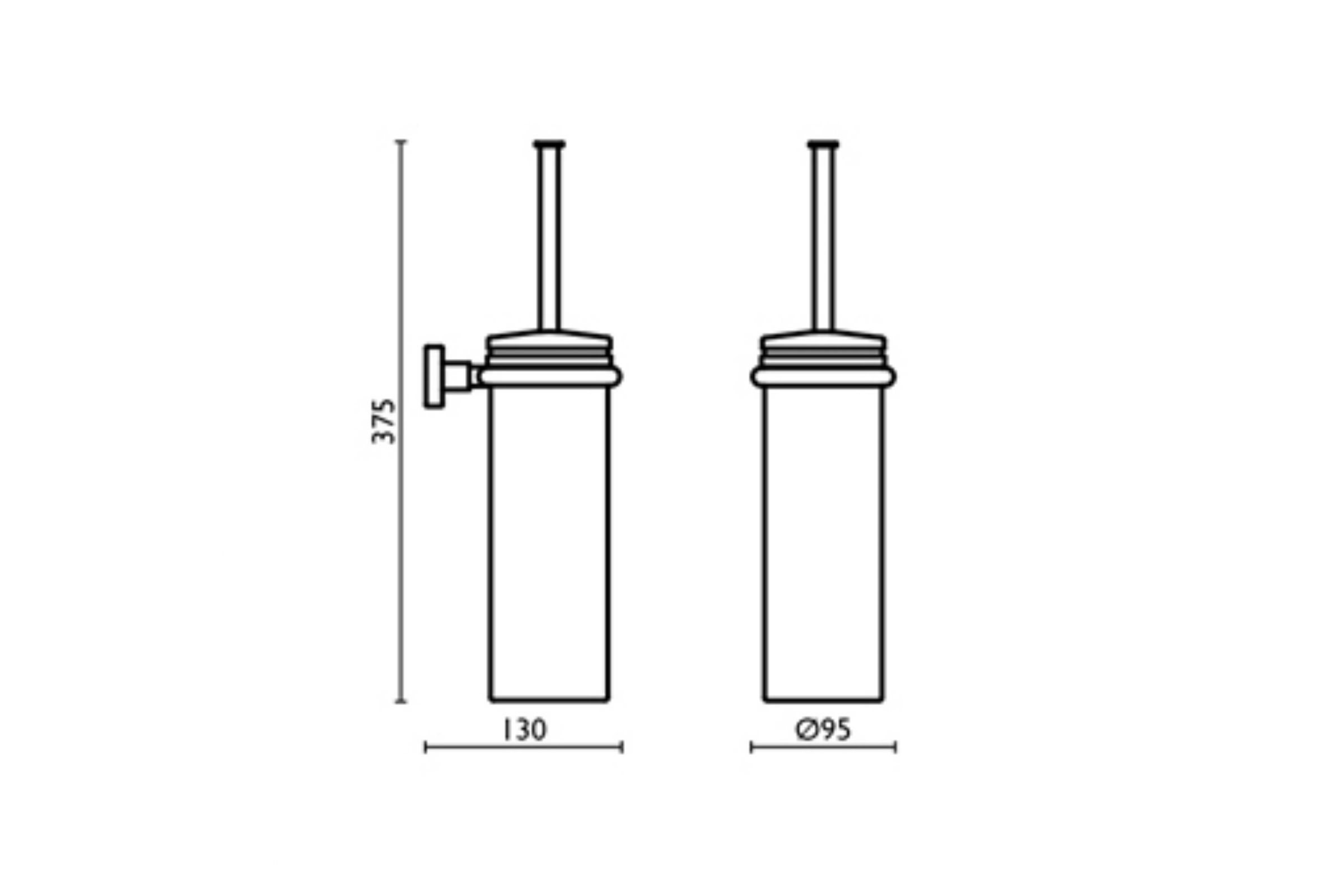 Toilet brush holder in brass TE 221 - TE 221 Chrome 51