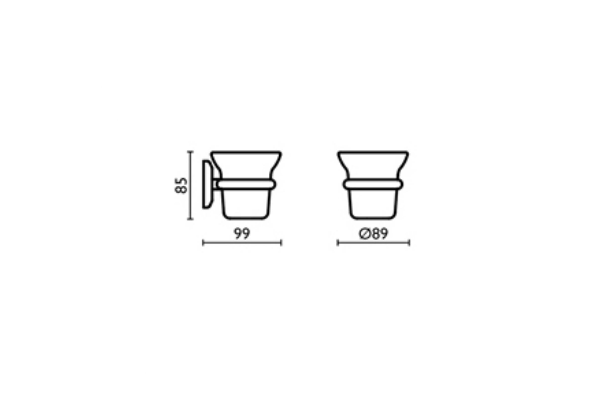 Tumbler holder in ceramic SH 142 - SH 142 Chrome 51