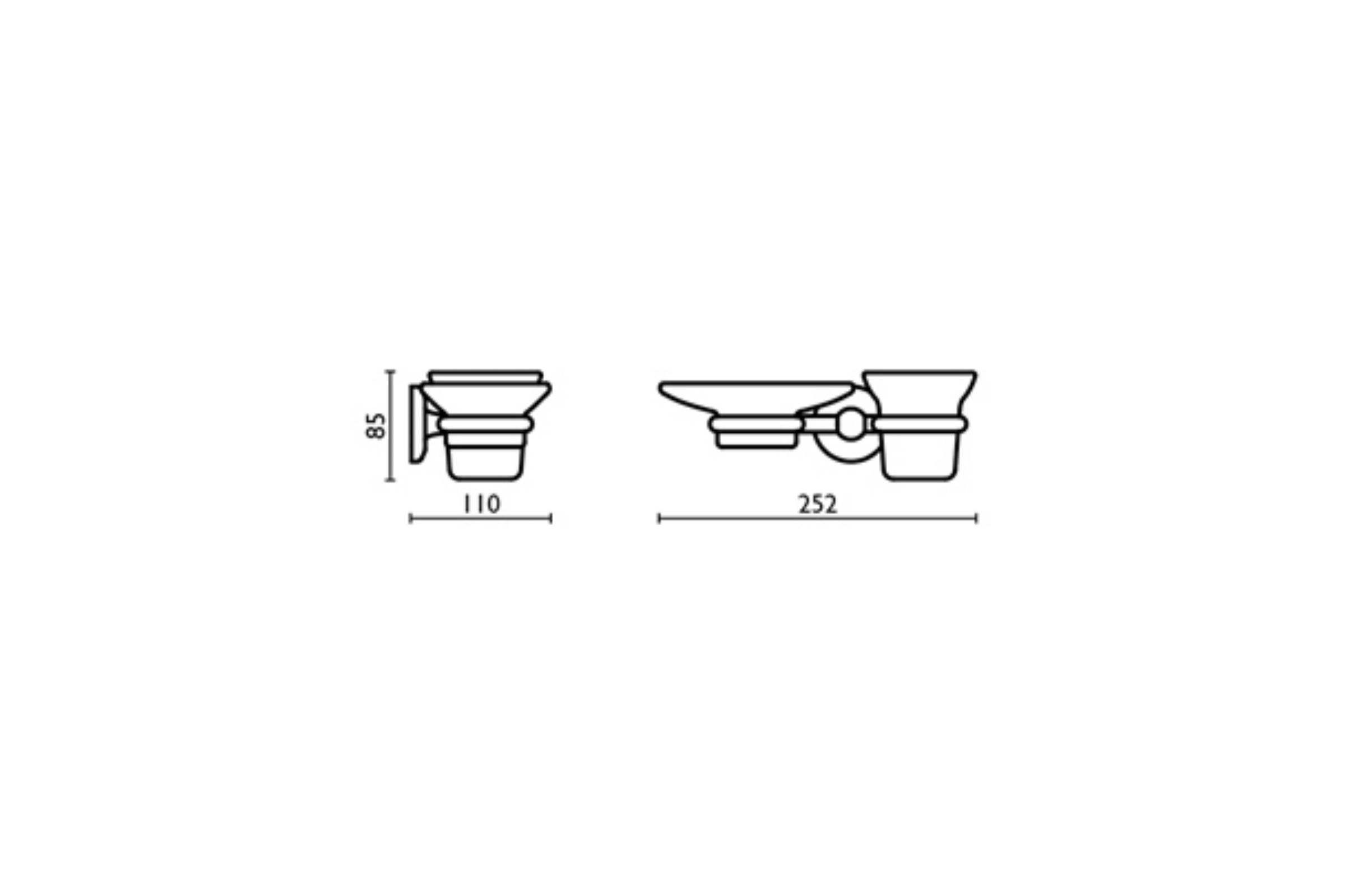 Soap holder 40 cm. SH 144 - SH 144  Chrome 51