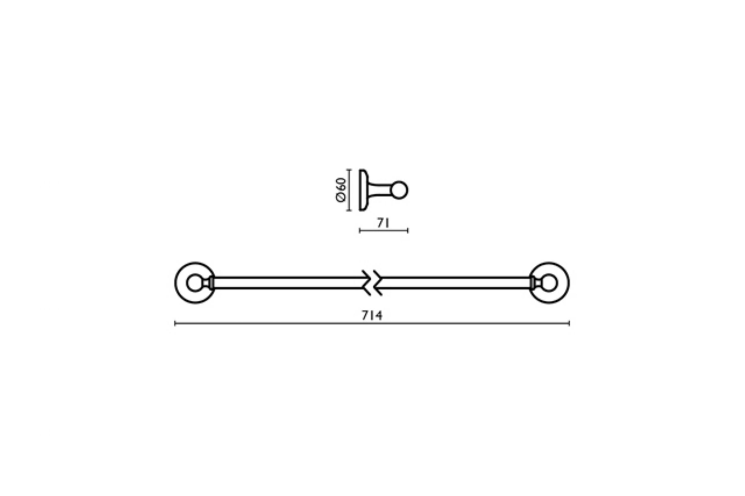 Towel rail 60 cm. SH 212 - SH 212 Chrome 51