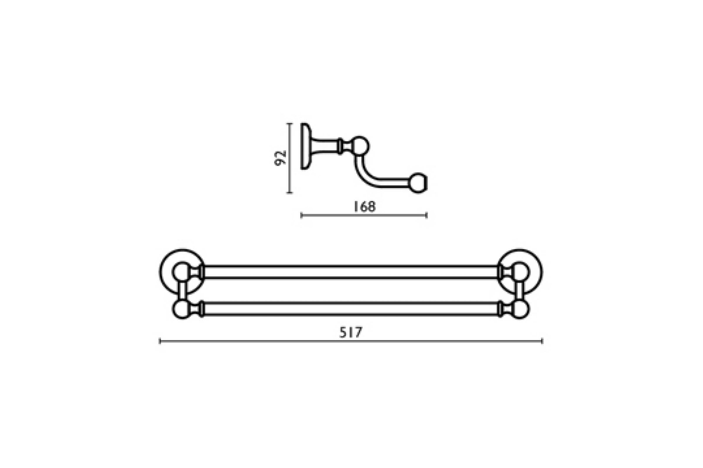 Double towel rail 40 cm. SH 216 - SH 216 Chrome 51