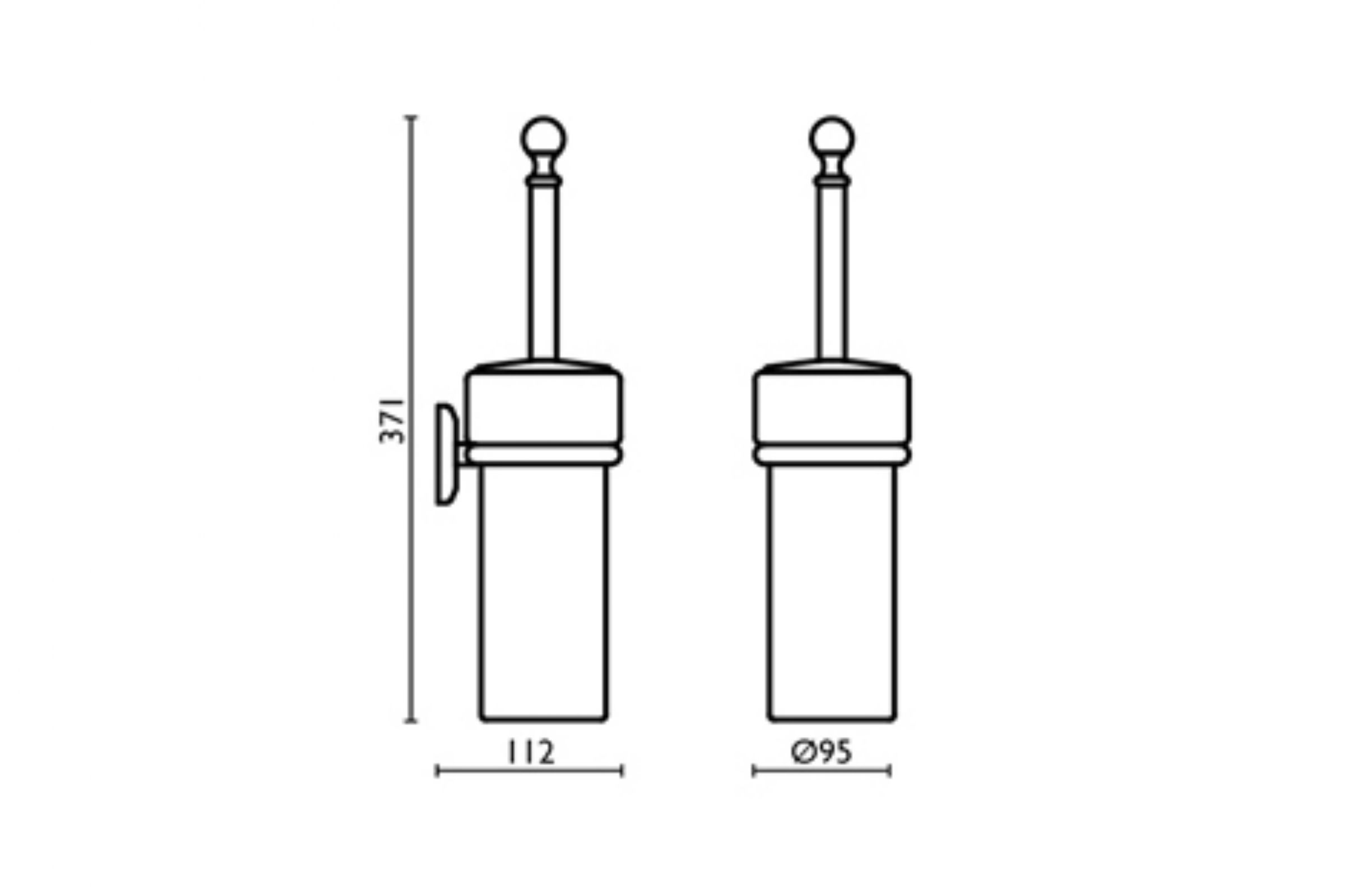 Toilet brush holder in ceramic SH 222 - SH 222 Chrome 51