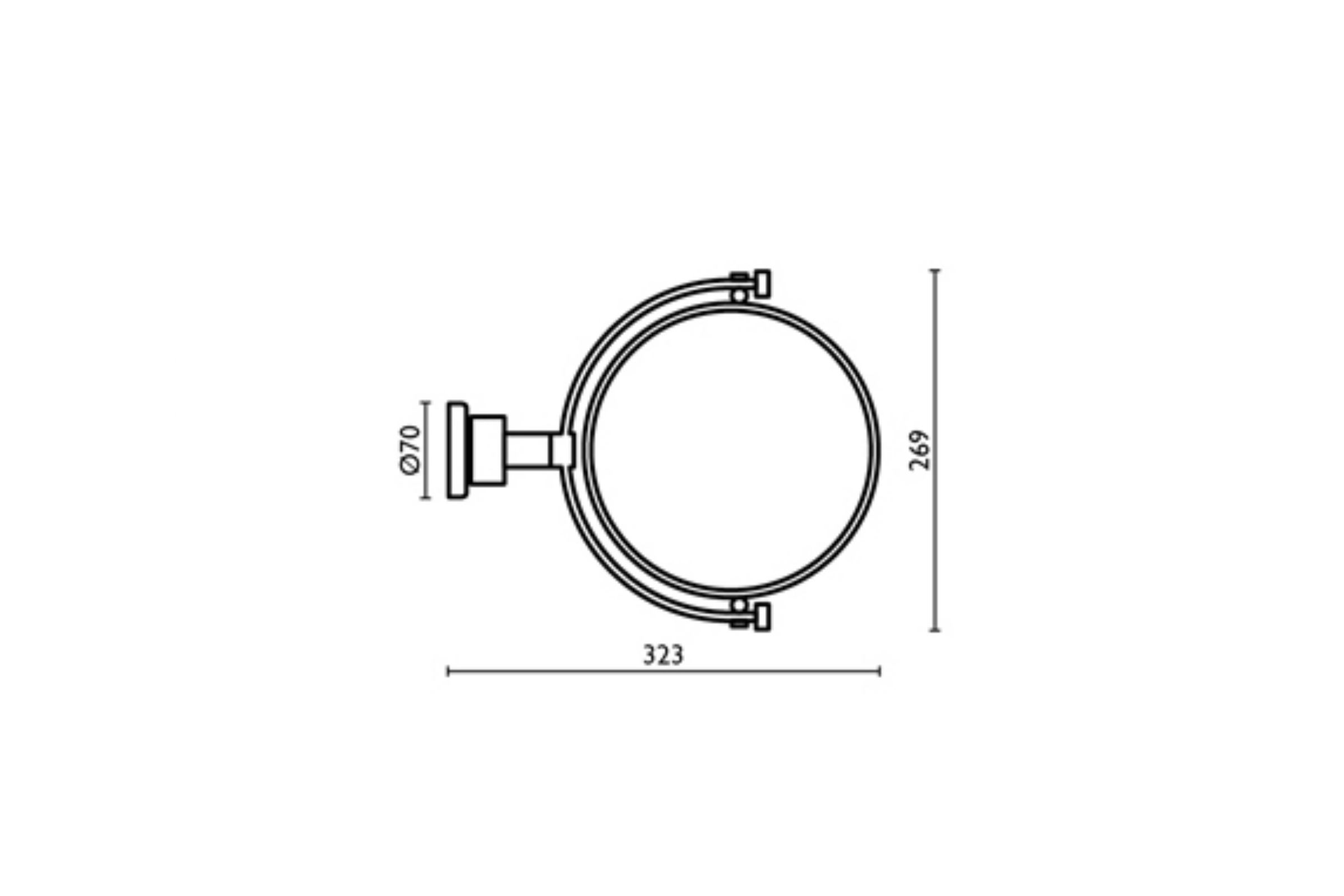 Swivel magnifying mirror Ø 20 cm. (1x + 2x) SP 810 - SP 810 Chrome 51