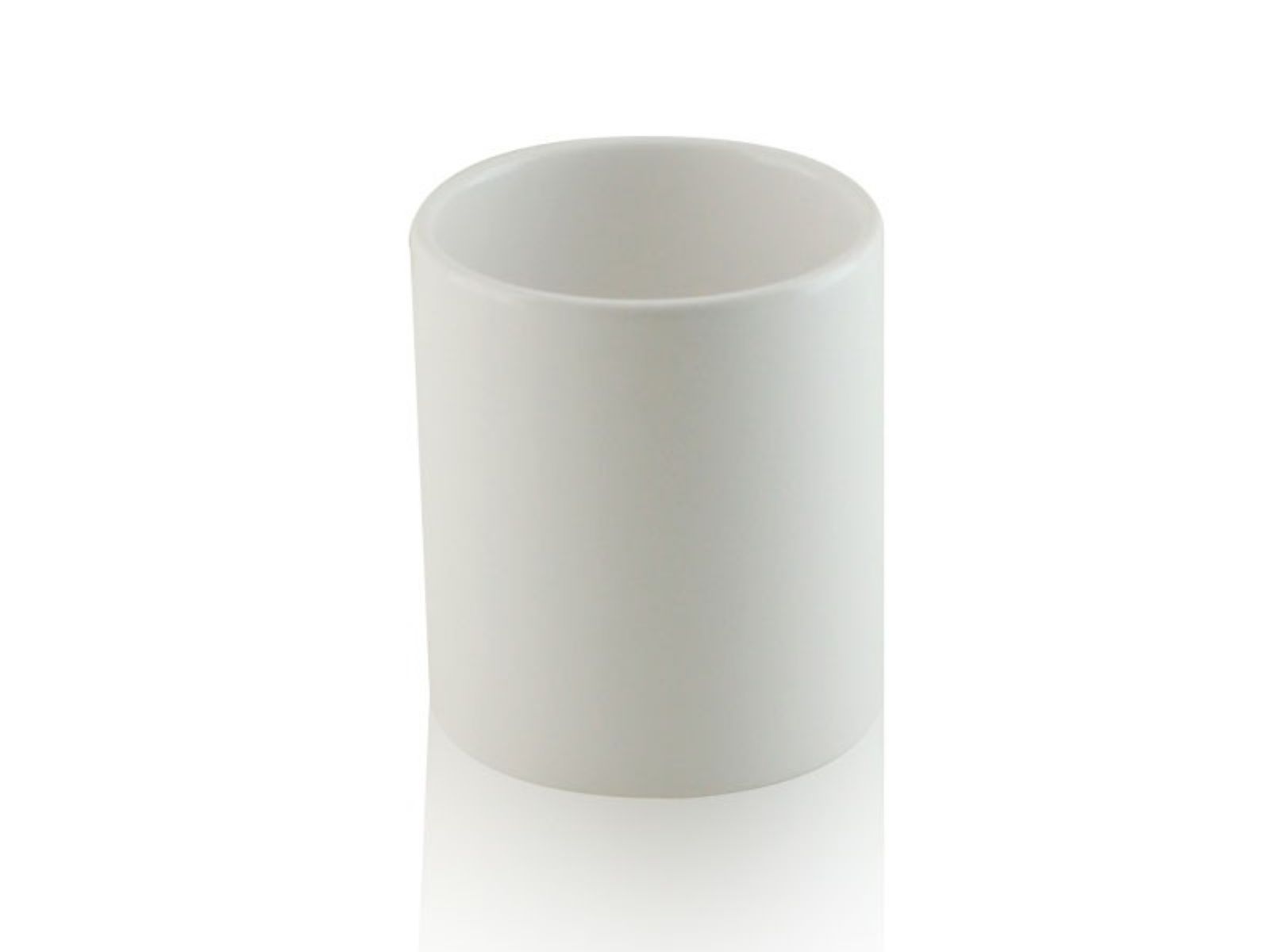 Bicchiere da appoggio in ceramica - Bicchiere da appoggio bianco  BD-BIC-CBI-02