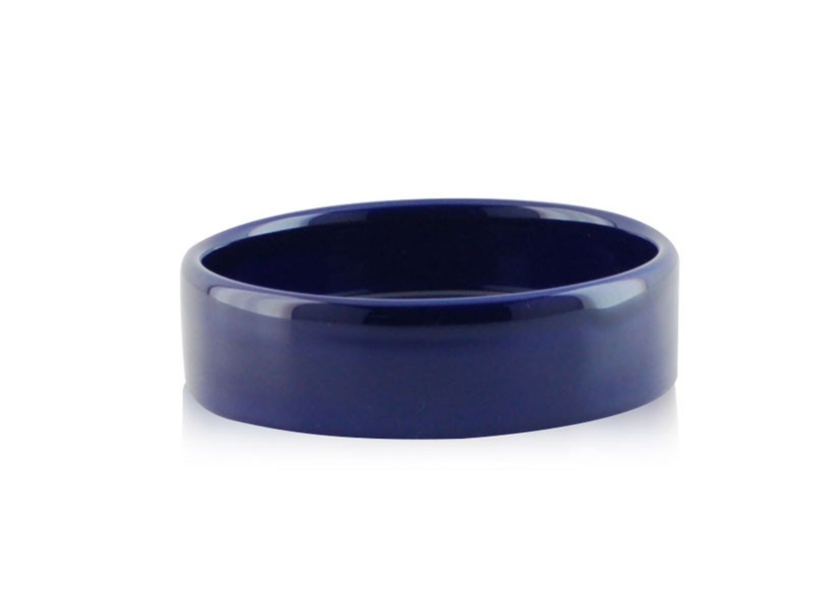 Porta sapone da appoggio rotondo in ceramica - Porta sapone da appoggio blu BD-SAP-CBL-03