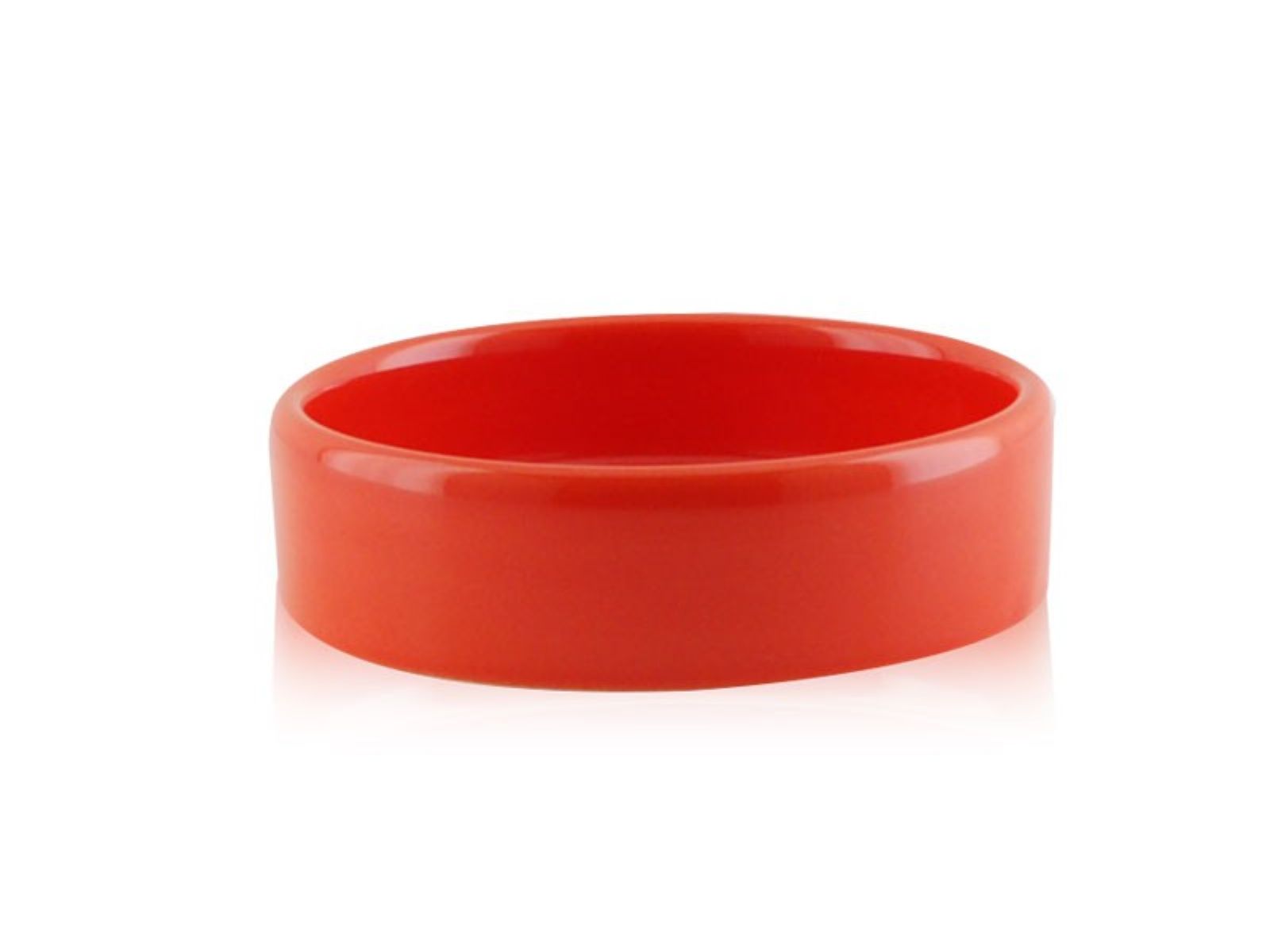 Porta sapone da appoggio rotondo in ceramica - Porta sapone da appoggio arancione BD-SAP-CAR-03