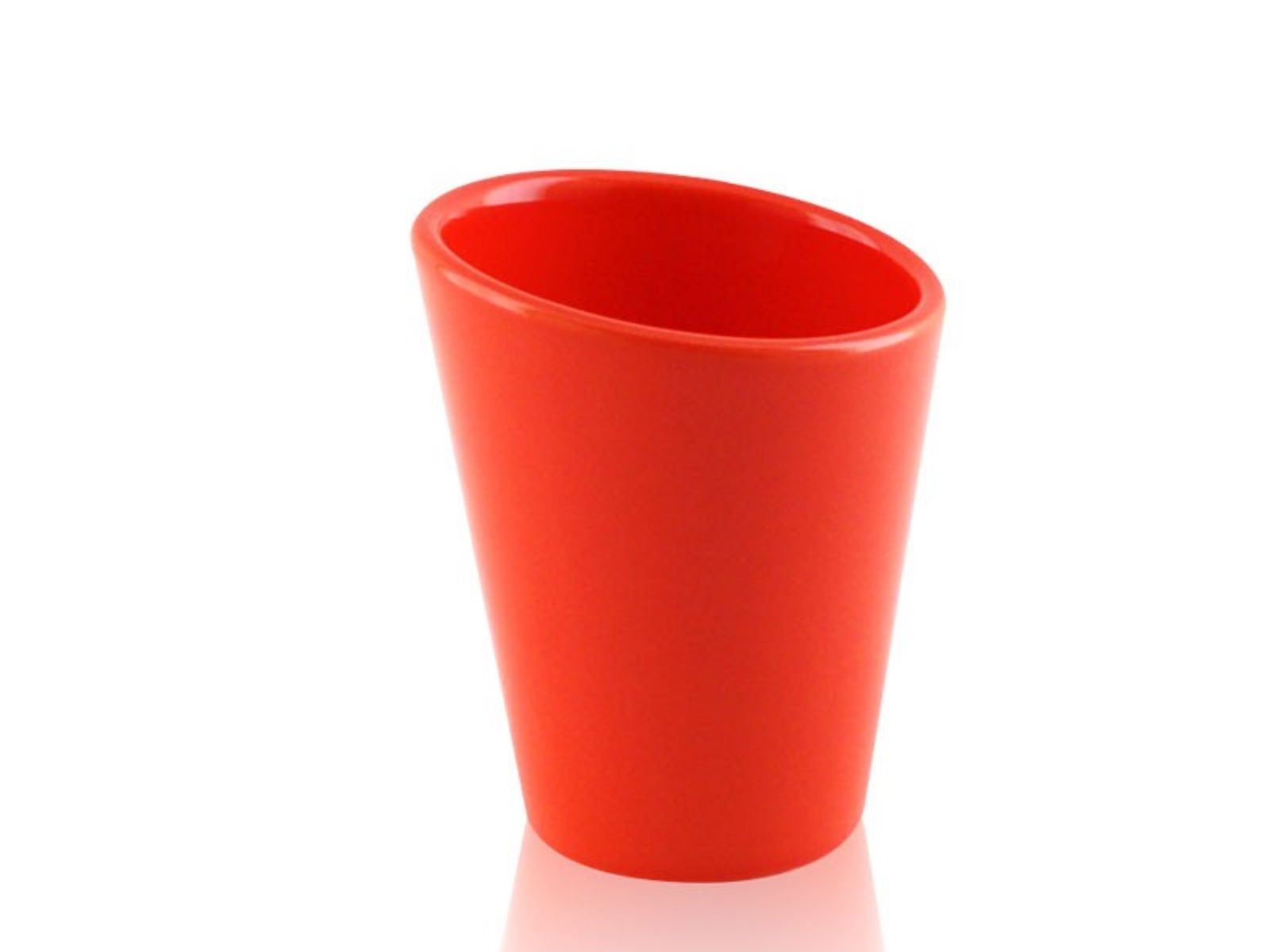 Bicchiere da appoggio in ceramica - Bicchiere da appoggio in ceramica arancione BD-BIC-CAR-04