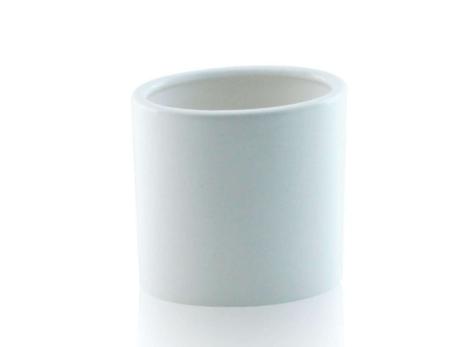 Bicchiere da appoggio ovale in ceramica - Bicchiere da appoggio ovale bianco BD-BIC-CBI-01