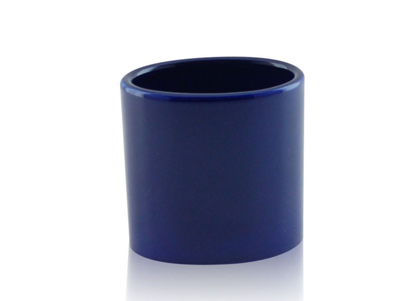 Bicchiere da appoggio ovale in ceramica - Bicchiere da appoggio ovale blu BD-BIC-CBL-01