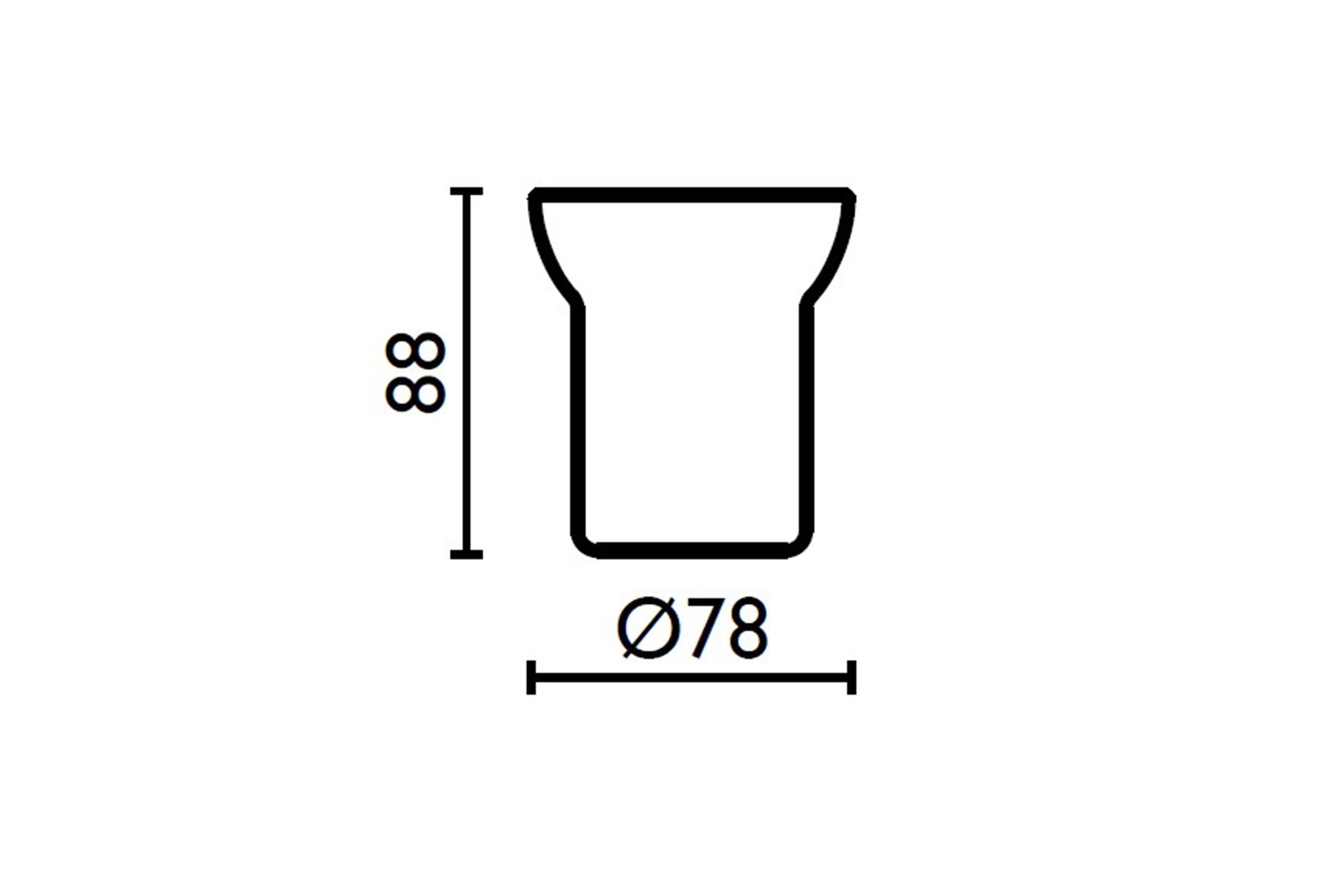 Spare square liquid soap dispenser holder in ceramic - RI.11