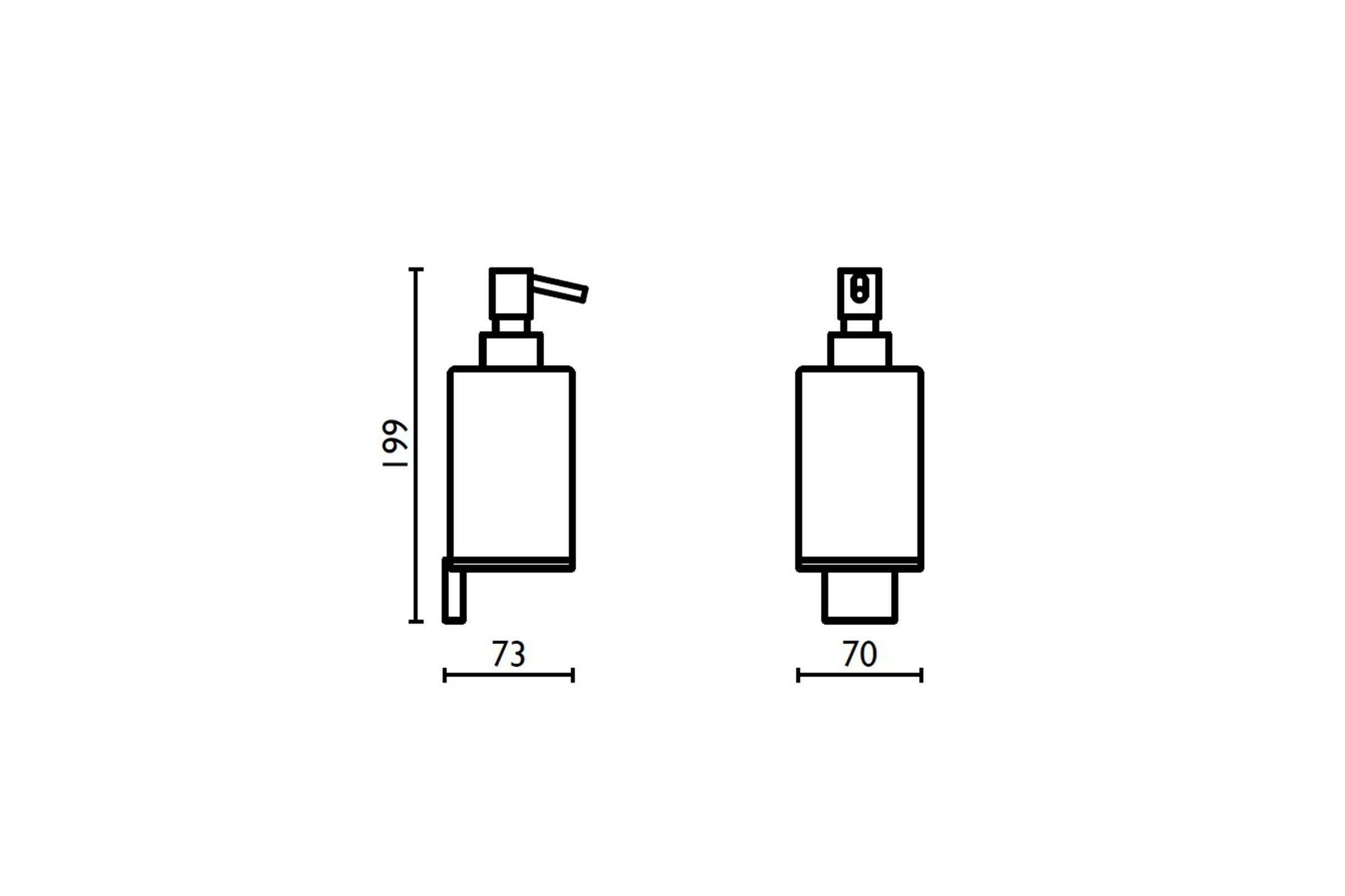 Liquid soap dispenser holder in ceramic AT128 - AT128 cromo 51