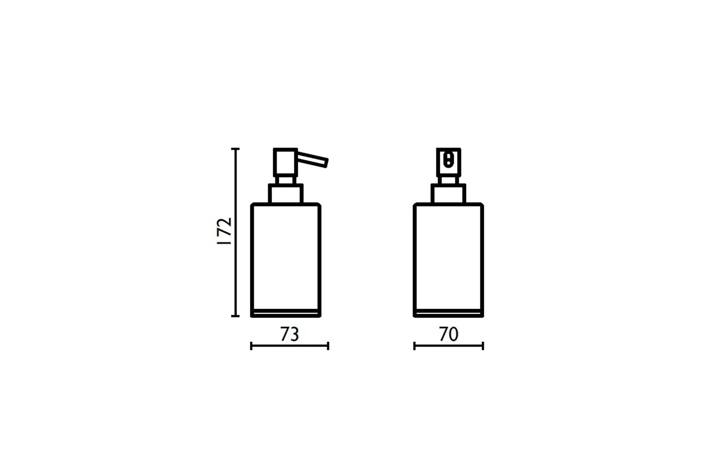 Standing liquid soap dispenser in ceramic - AT728 cromo 51