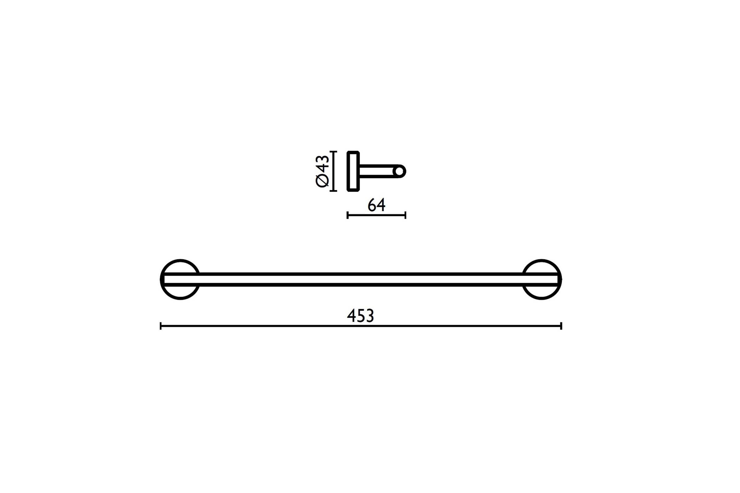 Porta salvietta 45 cm TH 211 - TH 211 cromo 51