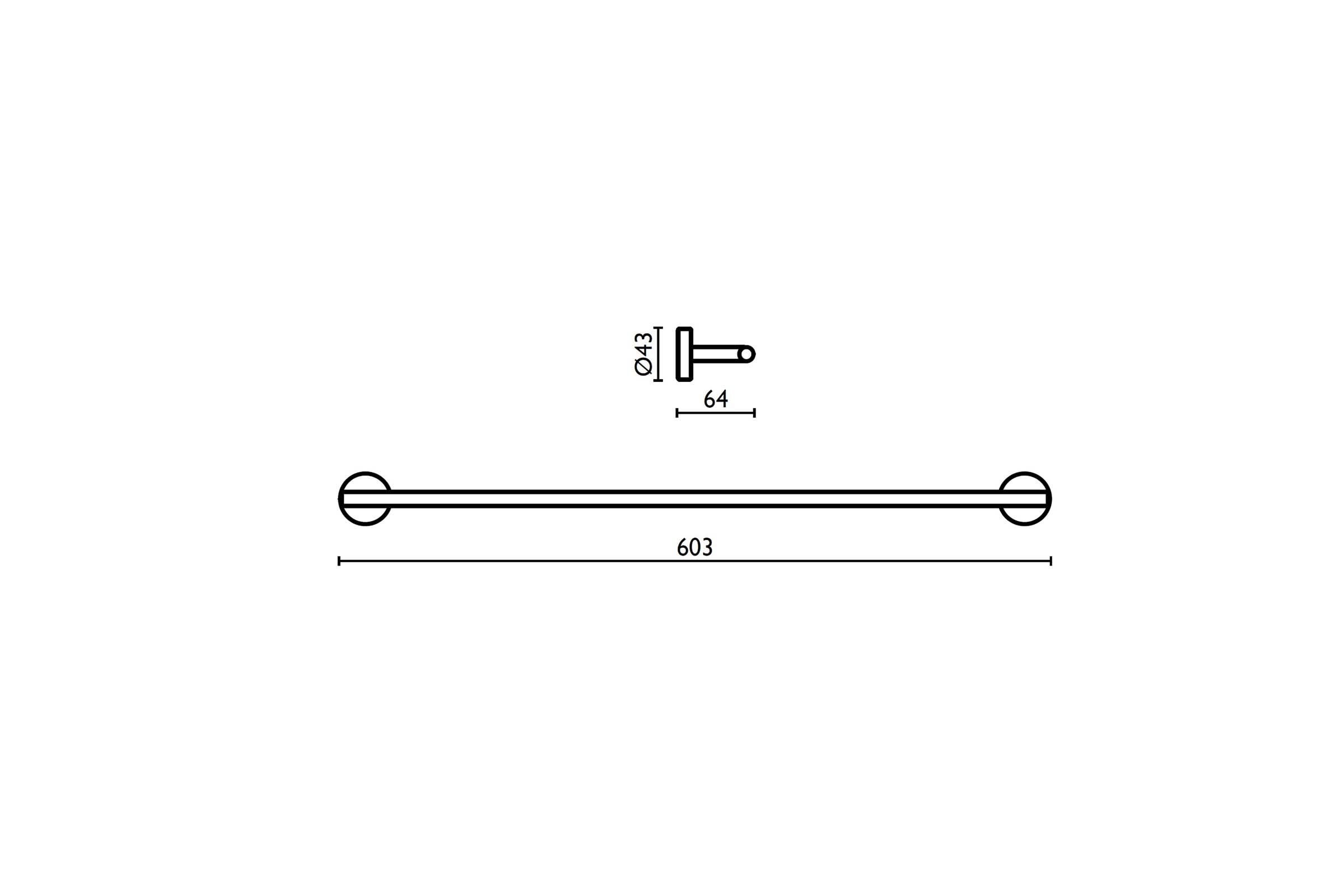 Towel rail 60 cm TH 212 - TH 212 cromo 51