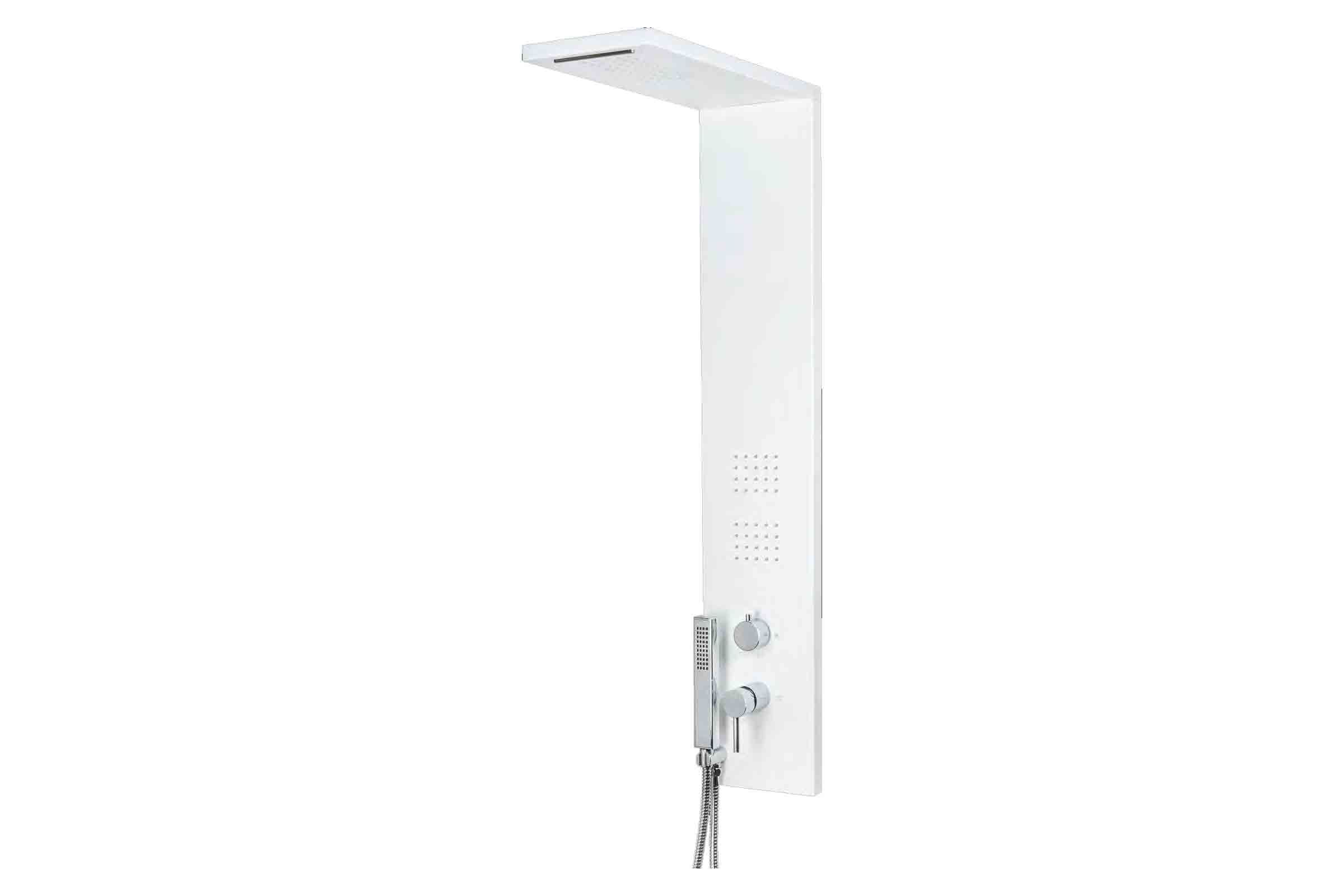 SHOWER PANEL TREND - Trend acciaio alluminio finitura bianco opaco